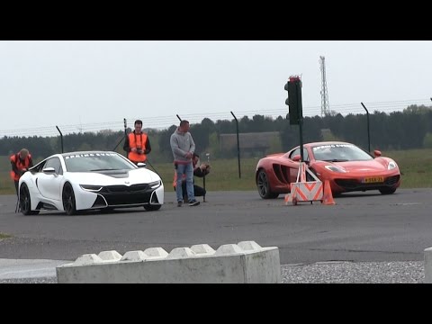 DRAG RACE | BMW i8 vs McLaren MP4-12C vs Ferrari Speciale Aperta vs Nissan GTR and more!