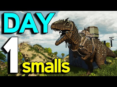 Claiming Carno Cave On DAY 1 - Small Tribes | Ark Survival Ascended