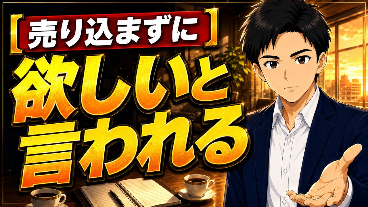 売り込まずに、欲しいと言われる