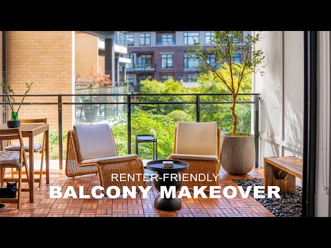 Cozy Balcony Makeover | DIY IKEA Hack, Thrift Finds, Cat-Safe