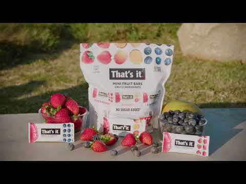 That's it. Mini Fruit Bars. The perfect snack on the go for any occasion.