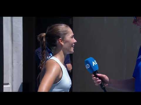 Mirjam Bjorklund interview after destroying first seed Alycia Parks | Q1 AO