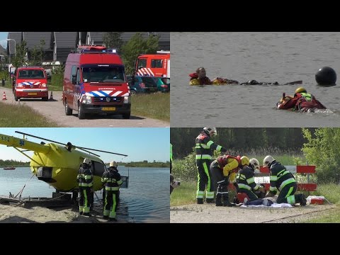 [06.06.'15] Traumahelikopter maakt noodlanding tijdens inzet op het Heideblauwtje in Wolvega