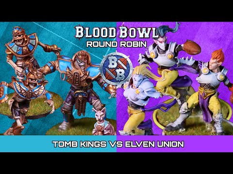 Tomb Kings vs Elven Union | Blood Bowl Battle Report #games #bloodbowl