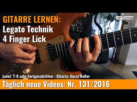 ✪ GITARRE LERNEN: Legato Technik - 4 Finger Lick