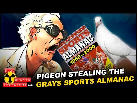 Pigeon stealing the Grays Sports Almanac from Doc Brown | Blog BTTF