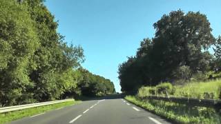 preview picture of video 'Driving Along The D8 From Ploumagoar To Bourbriac, Côtes d'Armor, Brittany, France 24th July 2012'