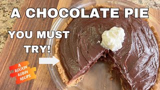 How to Make Decadent Hot Chocolate Pie with Peanut Butter Graham Cracker Crust