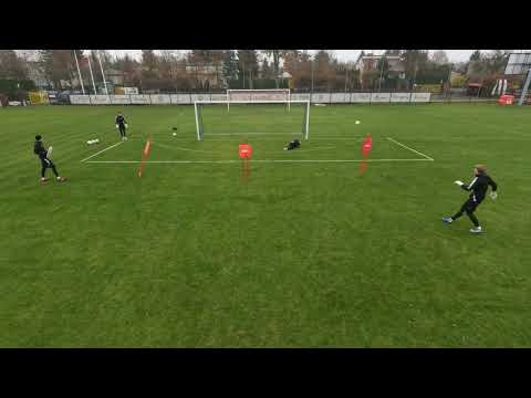 Trening bramkarski (trening 3, ćwiczenie 3) - Pogoń Grodzisk Mazowiecki