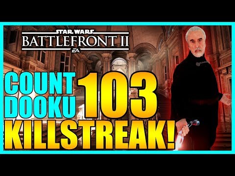 103 Count Dooku Gameplay/Killstreak - Star Wars Battlefront 2