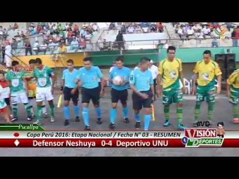 Defensor Neshuya 0 vs UNU 4 / Copa Perú 2016 - Etapa Nacional - Fecha 03