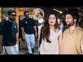 Allu Arjun Rashmika Mandanna Vijay Devarakonda Visuals At Airport Filmylooks
