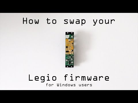 How to swap your firmware on Noise Engineering Legio Eurorack modules (Windows version)