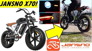 JANSNO X70 recensione unboxing montaggio fat ebike offroad 750W test bici elettrica fuoristrada