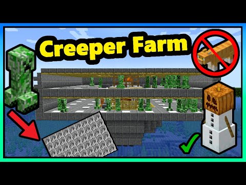 Creeper Farm WITHOUT Cats | 5,000 - 9,000 Gunpowder per hour | 1.21