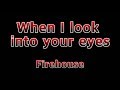 When I Look Into Your Eyes - Firehouse(Lyrics)