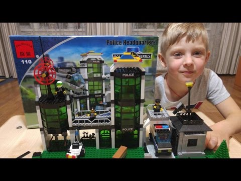🍎 Собираем конструктор Брик/Brick (аналог Лего/Lego) 'Полицейский участок'