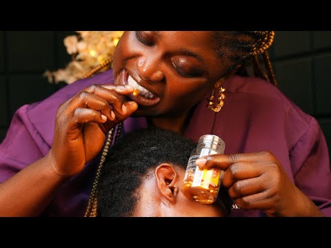 ASMR ✨DETAILED Ear Cleaning, Nitpicking, and Relaxing Neck Massage For Deep Sleep. Whisper and gum.