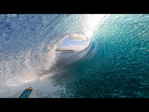 6 perfect barrels at Backdoor︱4K POV Surf