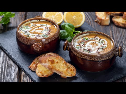 How to make Red Lentil Soup - Healthy Vegetarian (Vegan) Soup