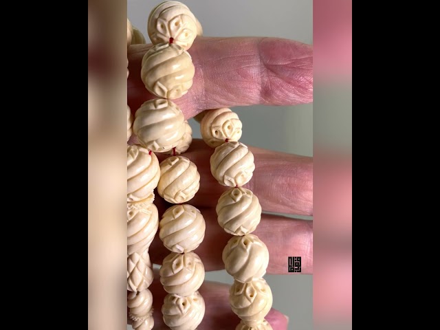 قوافل سبحة من عاج طبيعي منحوت IV0030