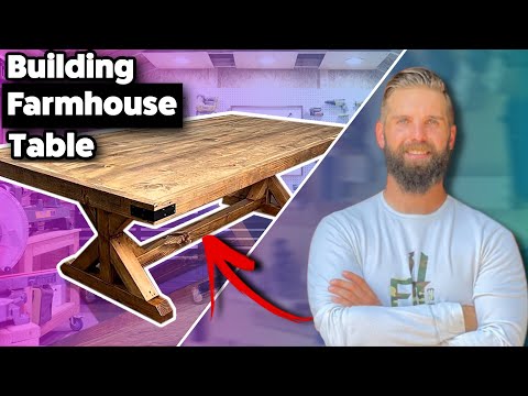 How to build a FARMHOUSE TABLE!!