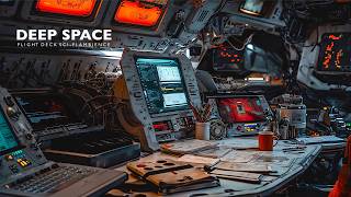 DEEP SPACE | Spaceship Cockpit Ambience | Sci-Fi Focus & Sleep 24/7