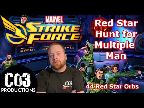 Marvel Strike Force - Multiple Man Hunt - 44 Red Star Orbs!