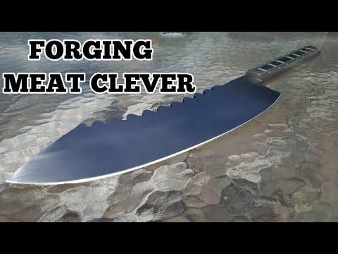 Forging A Meat Cleaver From A Giant Gear