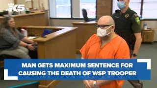 Man gets maximum sentence for causing the death of WSP trooper