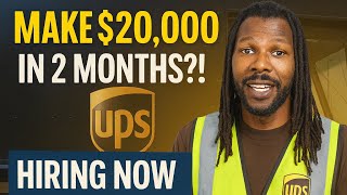 UPS Is Hiring Seasonal Drivers Now! Make $20,000 in 2 Months $23/hr Plus Mileage 