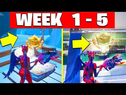 All Fortnite Season 7 Secret Battle Star Locations All weeks Week 1 TO Week 5 And Banners