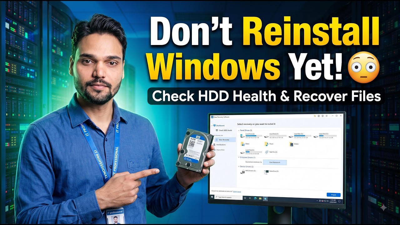 Windows ਸਮੱਸਿਆ ਜਾਂ Hard Drive ਫੇਲਿਯਰ? ⚡ ਡੇਟਾ ਖੋਣ ਤੋਂ ਪਹਿਲਾਂ ਪਤਾ ਲਗਾਓ