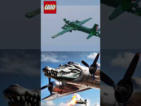 Building Bombardiro Crocodilo out of LEGO 🐊  #lego #tralalerotralala #bombardirocrocodilo