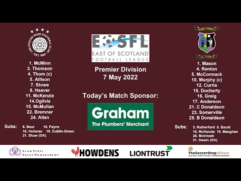 Linlithgow Rose vs Tranent Juniors – 7 May 2022