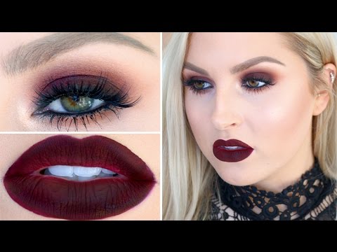 Seductive Burgundy Eye & Lip Makeup! ♡ Get Ready With Me Video