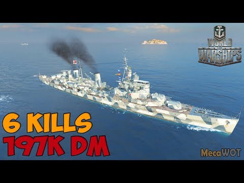 World of WarShips | Edinburgh | 6 KILLS | 197K Damage - Replay Gameplay 1080p 60 fps
