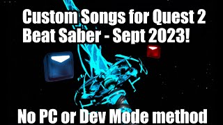 How to Install Modded Beat Saber on Quest 2 with no PC or Phone in September 2023