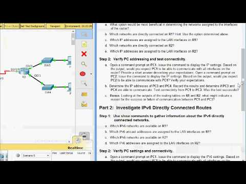 1.3.2.5 Packet Tracer - Investigating Directly Connected Routes