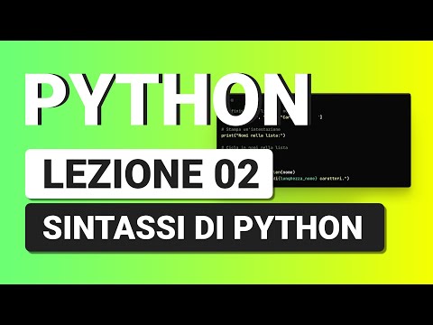 PYTHON Italian Tutorial 02 - Basic Python Syntax