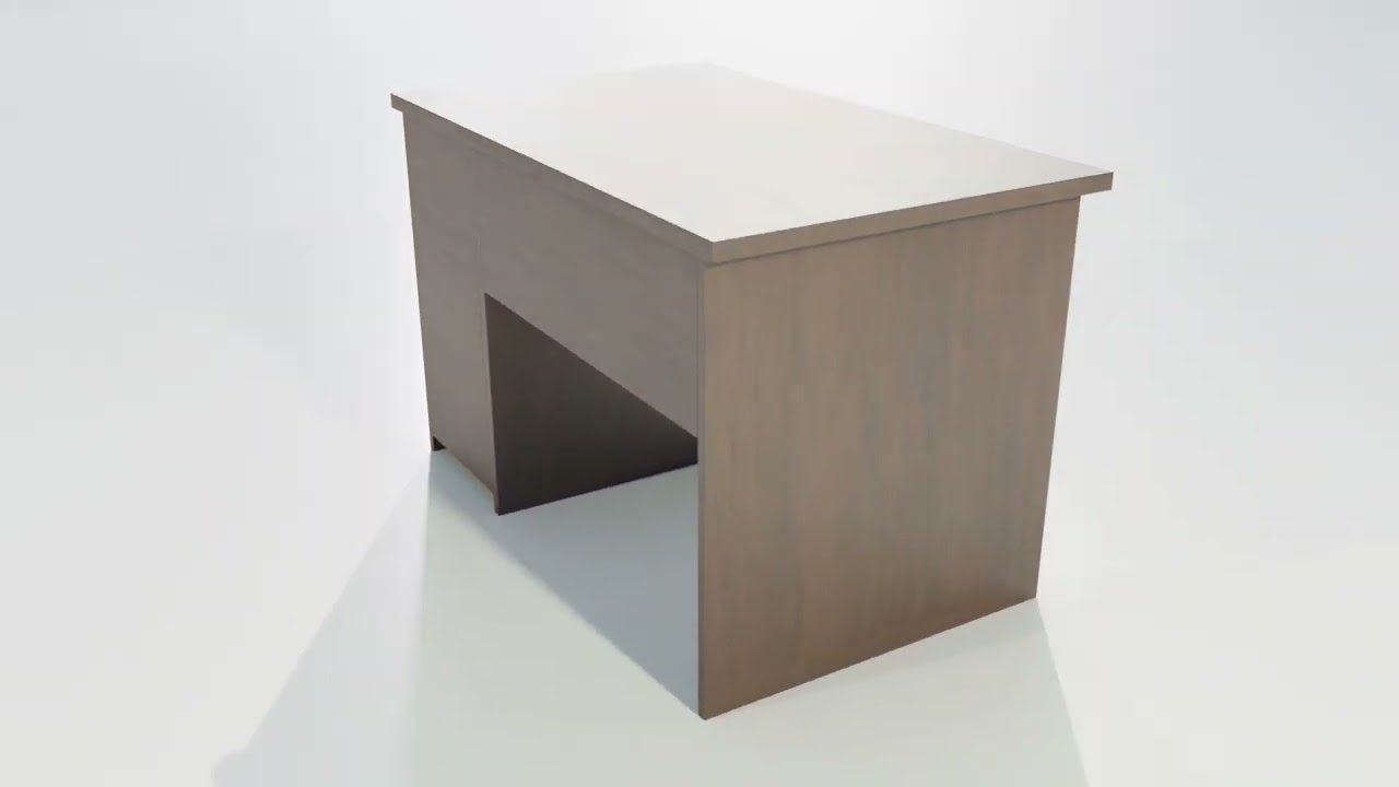 Wooden Desk 3D Model