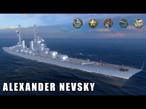 Alexander Nevsky , Dodge & Accuracy 118K Damage | World of Warships Blitz