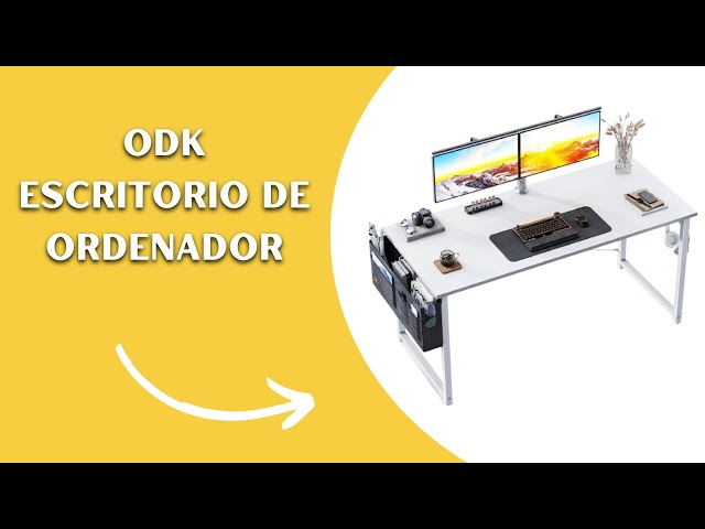 Vídeo relacionado con ODK Escritorio Pequeña, 100x48cm Mesa de Estudio de Ordenador con Pies Ajustables Mesa de Escritura de Ordenador para Oficina, Dormitorio, Negro