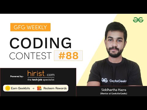 GFG Weekly Coding Contest - 88 Post Analysis |  GeeksforGeeks Practice