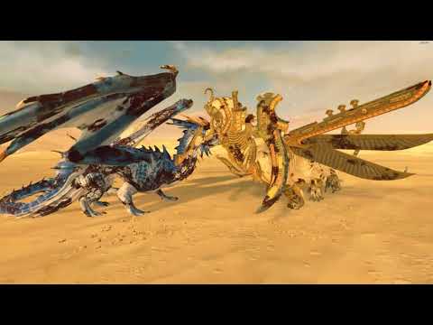 Sphinx of Usekph (Necrosphinx) VS Star Dragon - Tomb Kings - Total War: Warhammer 2