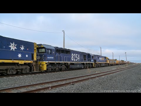 2MA5 Pacific National Container Freight Train With 8254 (21/1/2019) - PoathTV Australian Railways