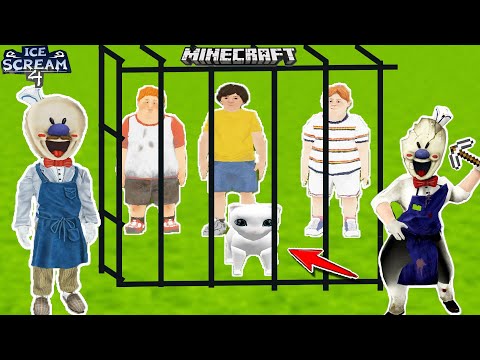 KEDİMİZİ KAÇIRAN ROD ve ROBOTLARINDAN KAÇIŞ 🥶 Minecraft Ice Scream 4