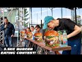 GIGA BURGER EATING CONTEST (REAL EATING SPEED) | BURGER DAY 2022 | PRIZES WORTH 2000 CZK!!