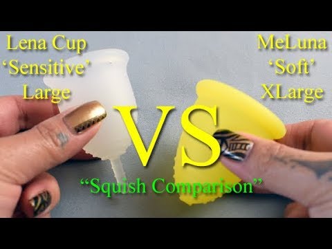 Lena Sensitive LG vs MeLuna Soft XL 'Squish' - Menstrual Cups