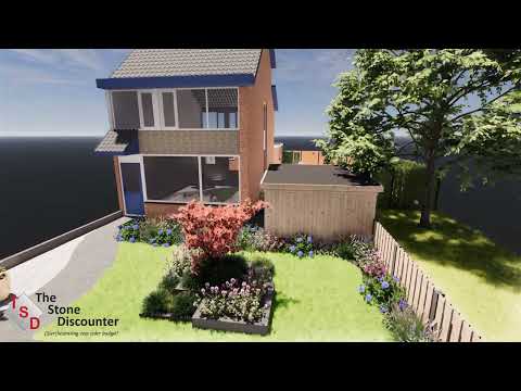 Rondingen in een lange tuin